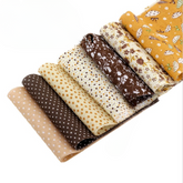 CraftsFabrics - Lot de 7 tissus en coton à rayures - 10 x 100 cm - Tissu patchwork à motifs variés - Mélange de carrés - Pour patchwork, scrapbooking, couture, loisirs créatifs